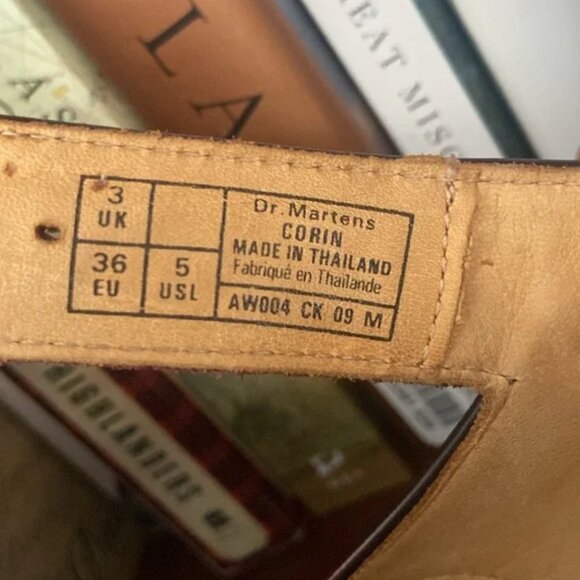 Dr. Marten Corin Mary Jane Shoes Burgundy Rub Off Leather Women’s Size 5 - Picture 7 of 12